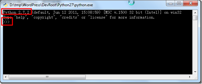 在cmd下运行Python脚本+如何使用Python Shell_python_14