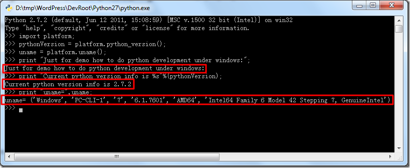 在cmd下运行Python脚本+如何使用Python Shell_python_16