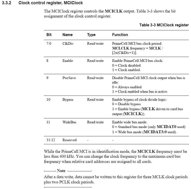 How to setup the clock for SD/MMC in Linux Driver 在路上