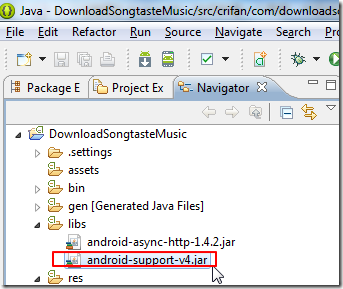 android support v4 jar