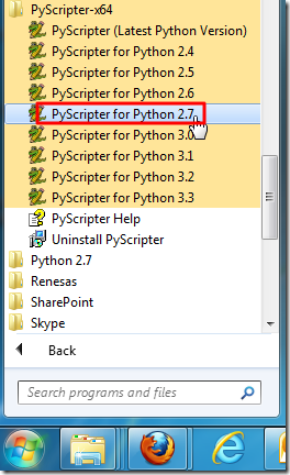 try python 2.7_thumb