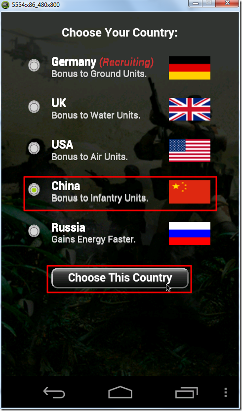 choose chinae country