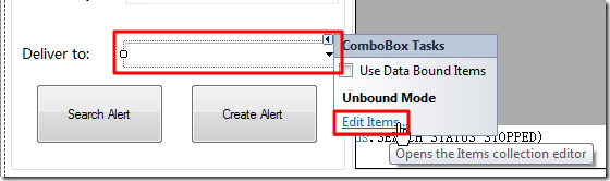 combobox edit items