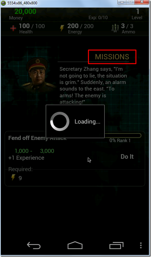 missions loading for details