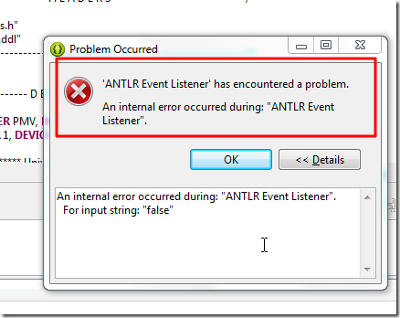 antlr event listener has encountered a problem_thumb