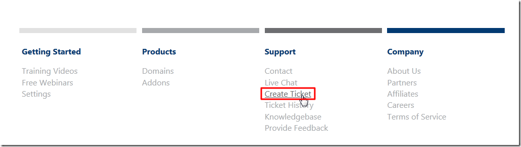 create a new ticket