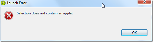 selection does not contain an applet_thumb