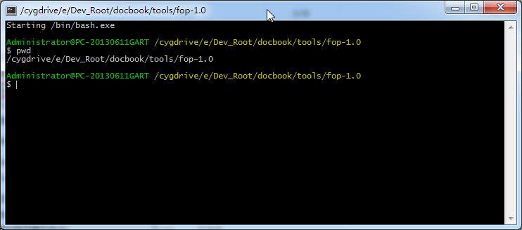 get current cygwin path for fop