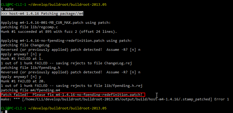 Patch failed Please fix m4-1.4.16-no-fpending-redefinition.patch