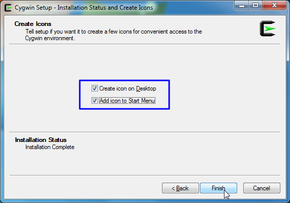 add icon to start menu for cygwin