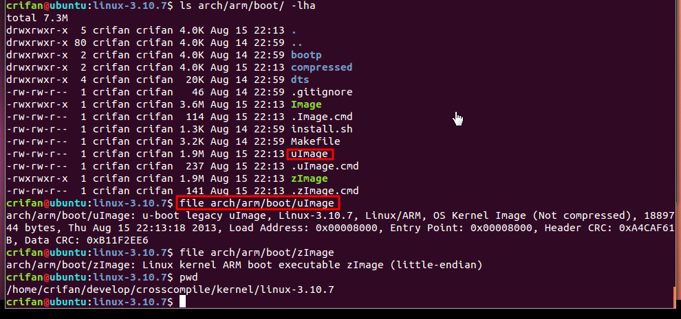 uboot lagacy uImage for arm