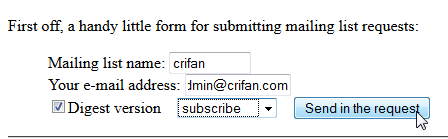 use crifan to subscribe