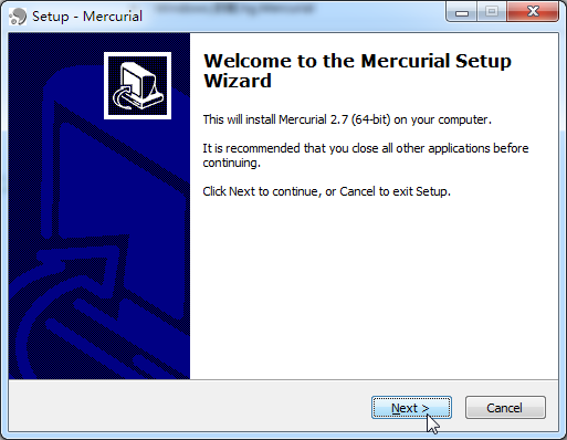 welcome to the mercurial setup wizard