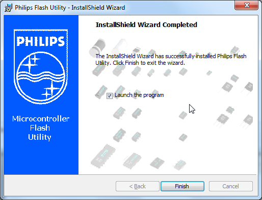philips flash utility install completed