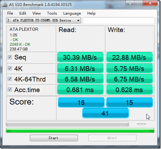 ssd speed as external mobile disk