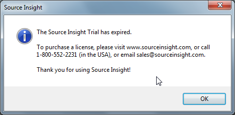 the source insight tail expired