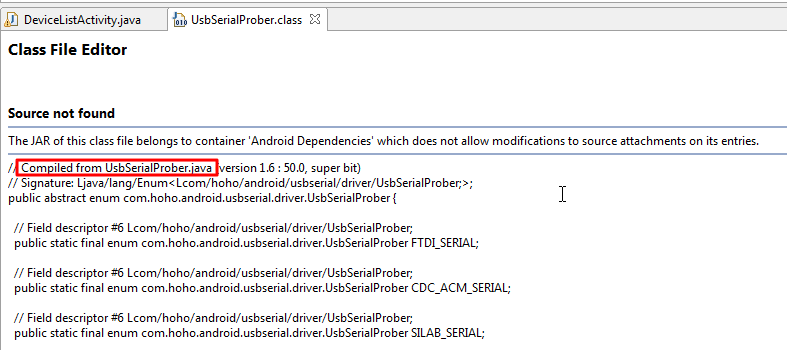 【已解决】Android的ADT调试期间出现提示：The Jar of this class file belongs to container 'Android Dependencies' which does not allow modifications to source attachments on its entries