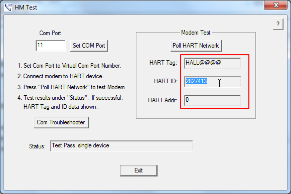 can detect hart device id 2827413 addr 0