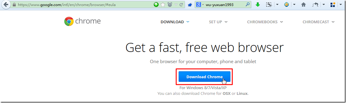 【记录】下载并安装google的浏览器：chrome