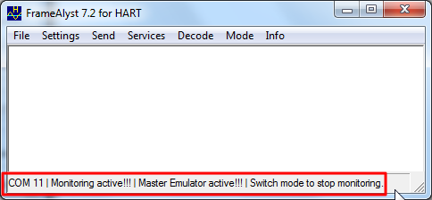 com11 monitoring active master emulator active