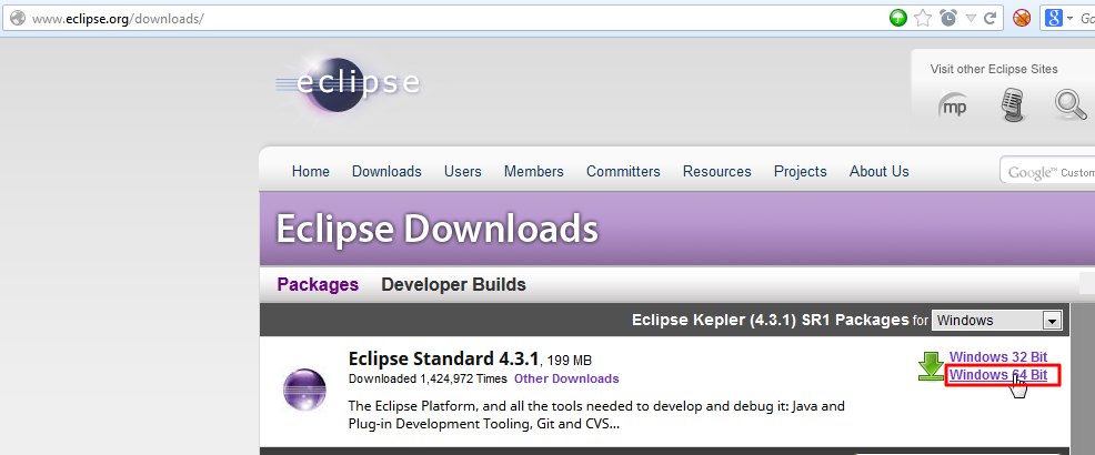 eclipse standard 4.3.1 download windows 64bit