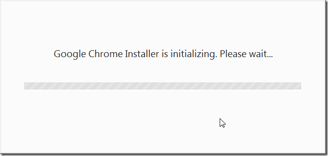 google chrome installer is initializing please wait