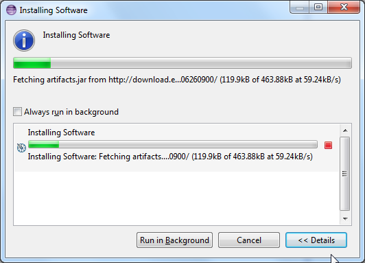 now show installing software adt