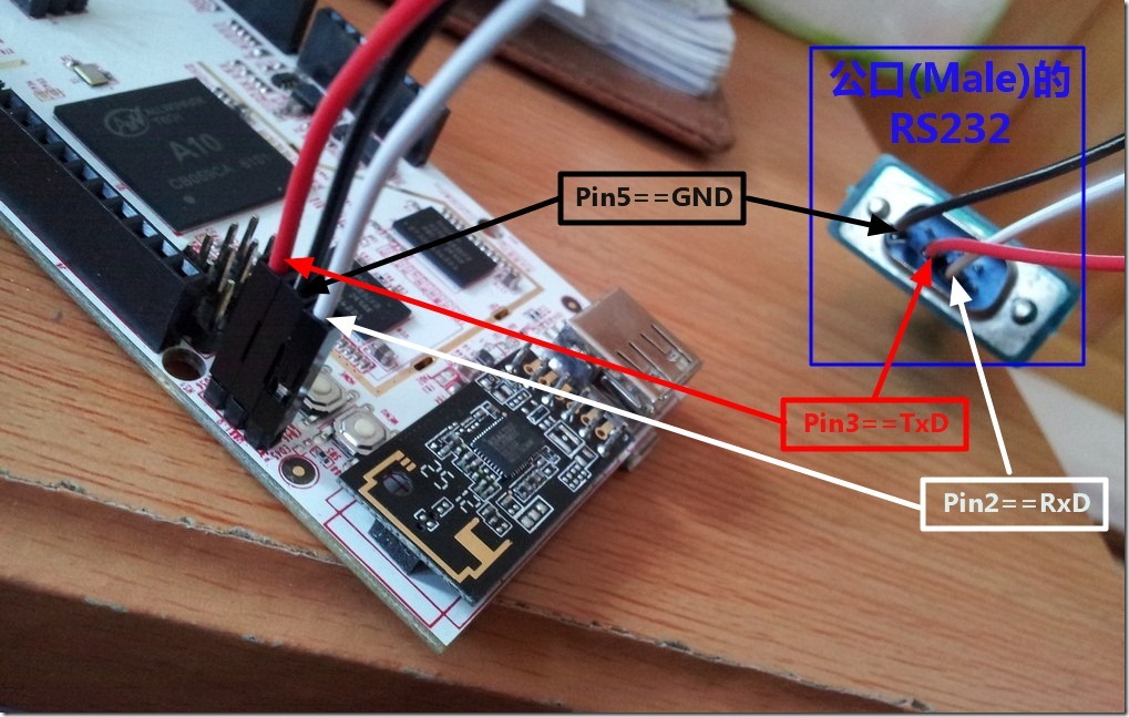 connect pinouts for rs232 to ttl in pcduino
