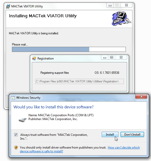 mactek viator utility registration for MACTek Corporation Ports COM LPT install