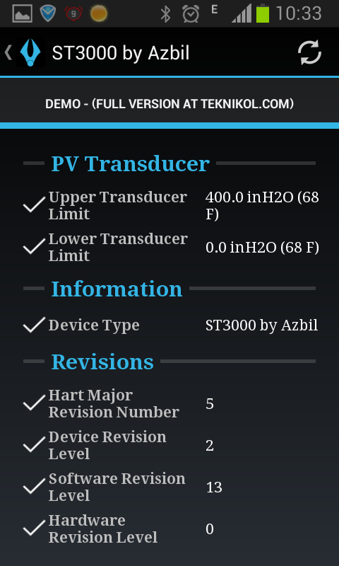 ST3000 by Azbil  information reversions