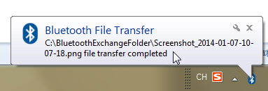 bluetooth file transfer to BluetoothExchangeFolder