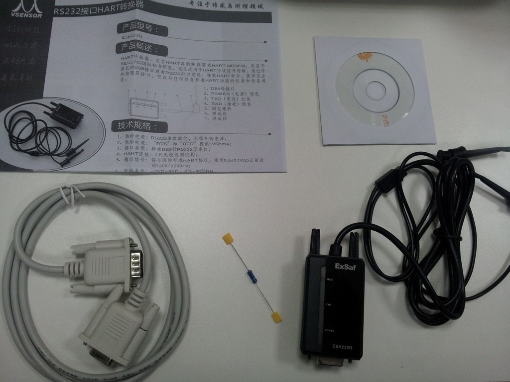 esh232r and cd cable resistor hart modem