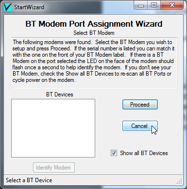 show all bt devices for port assignment