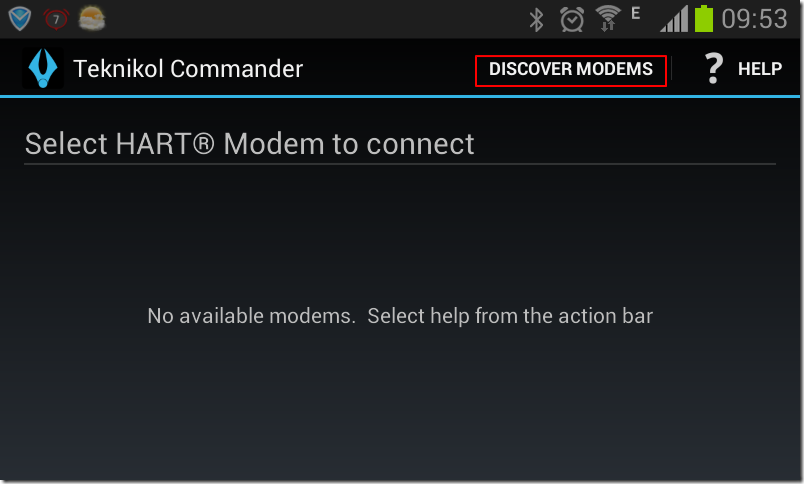 show discover modems button in apk