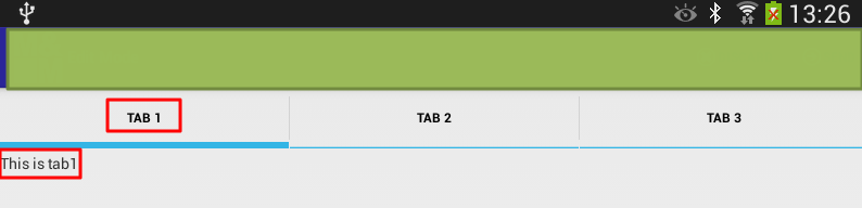 android added tab of tab 1