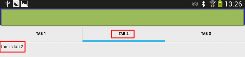 android added tab of tab 2