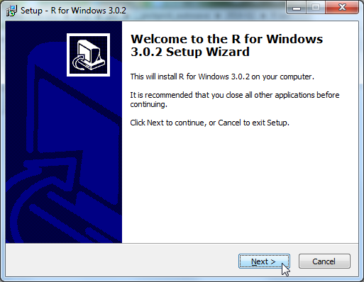 welcome to the R for windows 3.0.2 setup wizard
