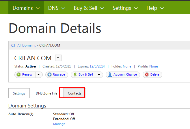 domain details crifan.com contacts