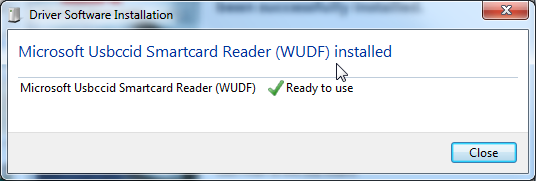 microsoft usbccid smartcard reader WUDF installed