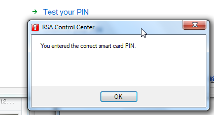 you entered correct smar card pin