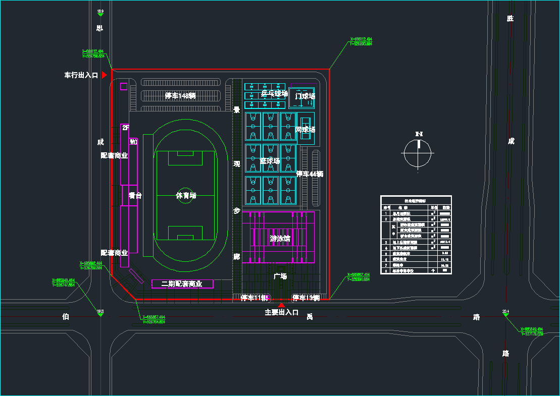 guzhen south district gym cad design map