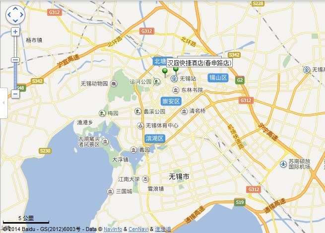 hanting hotel chunshen road in map location