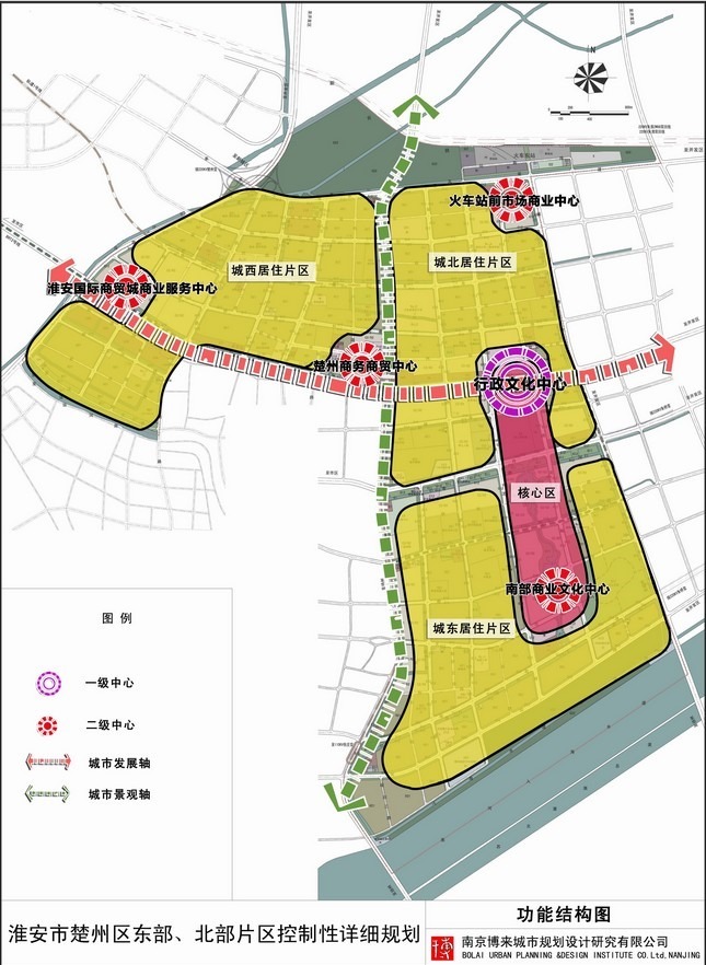 huaian chuzhou east north control planning function structure map