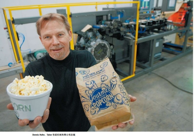 dennis hohn talon pacakaging machine ceo for popcorn