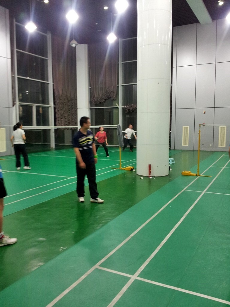 fenghuangcheng badminton court left court