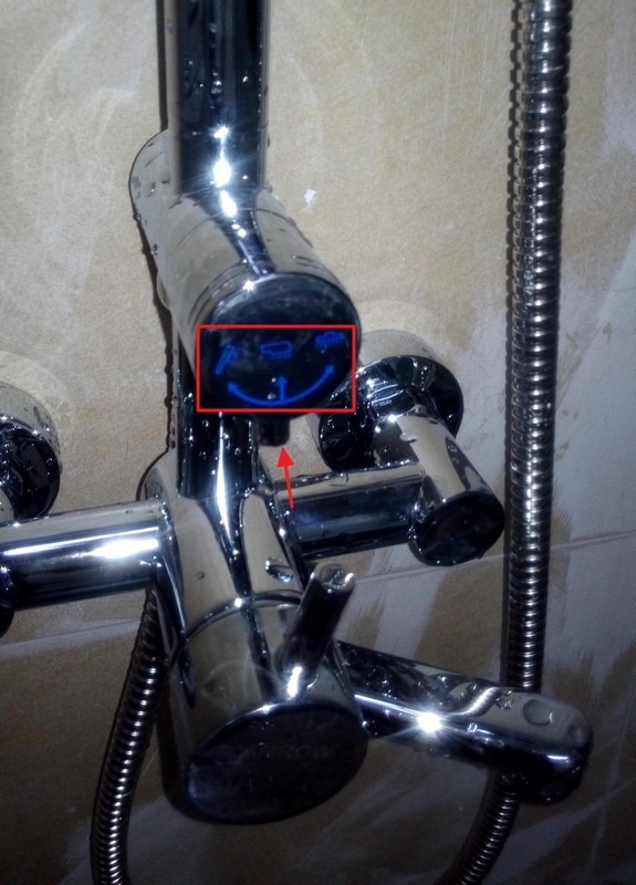 adjusted corret triple water out postion for shower head of arrow