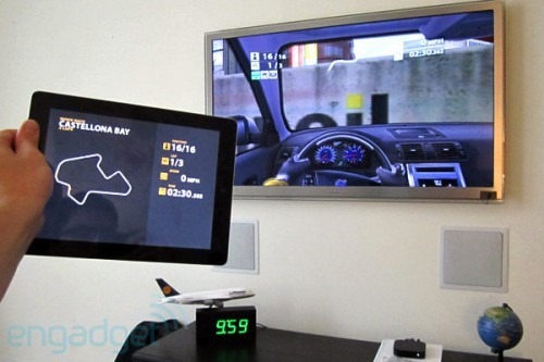 multiple screen display via airplay demo video game