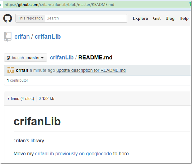 after edit readme.md effect on github