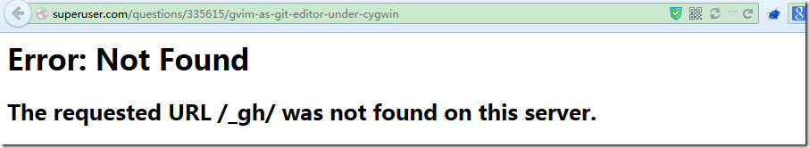 error not found The requested URL gh was not found on this server