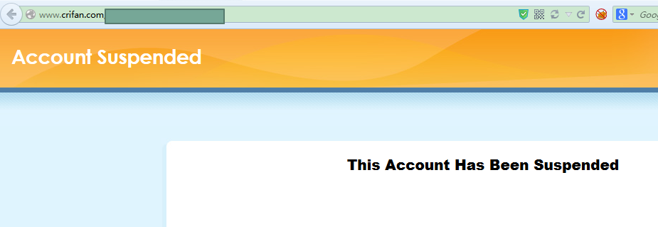 【记录】hawkhost上竟然说我crifan.com网站侵权而禁止掉了我的账户：This Account Has Been Suspended